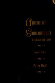 Cover of: American government: readings and cases