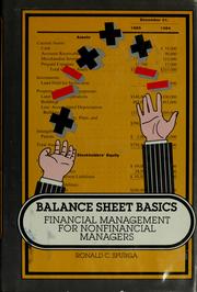 Cover of: Balance sheet basics: financial management for non-financial managers