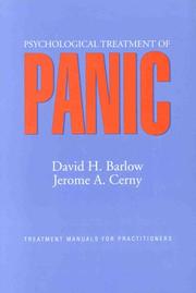 Cover of: Psychological treatment of panic by David H. Barlow