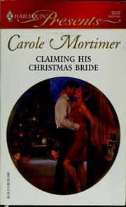 Cover of: Claiming his Christmas Bride