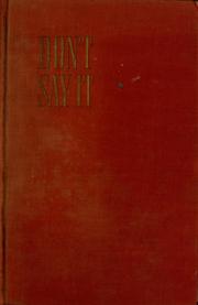 Cover of: Don't say it by John B. Opdycke