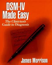 Cover of: DSM-IV made easy by Morrison, James R.