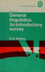 Cover of: General linguistics: an introductory survey