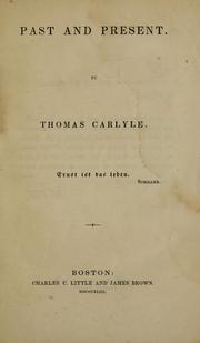 Cover of: Past and present. by Thomas Carlyle