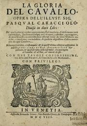 Cover of: La gloria del cavallo by Pasqual Caracciolo