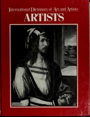 Cover of: International dictionary of art and artists by James Vinson