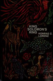 Cover of: King Solomon's ring by Konrad Lorenz