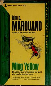 Cover of: Ming yellow