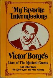 Cover of: My favorite intermissions