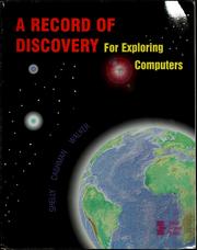 Cover of: A record of discovery for exploring computers
