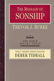 Cover of: The Message of Sonship (The Bible Speaks Today: Bible Theme Series)