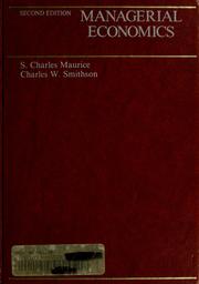 Cover of: Managerial economics by S. Charles Maurice