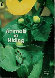 Cover of: Animals in Hiding  by Melvin Berger