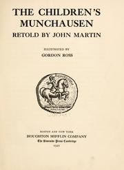 Cover of: The Children's Munchausen by John Martin