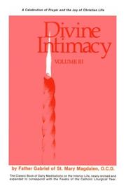 Cover of: Divine Intimacy by Fr Gabriel