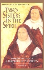 Two sisters in the spirit by Hans Urs von Balthasar