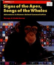 Cover of: Signs of the apes, songs of the whales by George Harrar