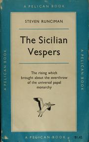 Cover of: The Sicilian Vespers
