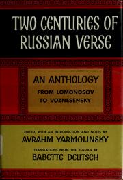 Cover of: Two centuries of Russian verse. by Avrahm Yarmolinsky