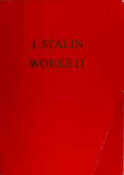 Cover of: Works. Vol.11 by Joseph Stalin