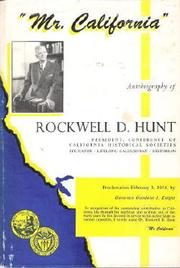 Cover of: "Mr. California": autobiography of Rockwell D. Hunt