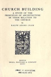 Cover of: Church building by Ralph Adams Cram