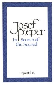 Cover of: In search of the sacred: contributions to an answer