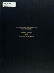 Cover of: Automatic antisubmarine track reconstruction by Roger A. Garrett