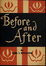 Cover of: "Before and after"