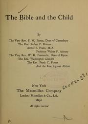Cover of: The Bible and the child