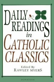 Cover of: Daily readings in Catholic classics