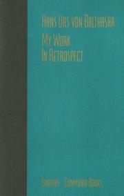 Cover of: My work: in retrospect