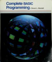Cover of: Complete Basic Programming by Steven L. Mandell