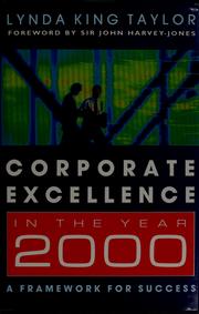 Cover of: Corporate excellence in the year 2000: a framework for success