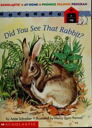 Cover of: Did you see that rabbit? by Anne Schreiber