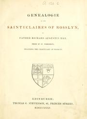 cover of Genealogie of the Sainteclaires of Rosslyn. Including the chartulary of Rosslyn