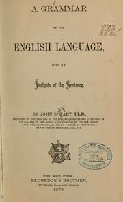 Cover of: A grammar of the English language by John Seely Hart