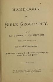 Cover of: Handbook of Bible geography by George Henry Whitney