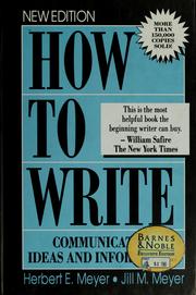 Cover of: How to write: communicating ideas and information
