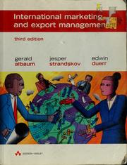 Cover of: International marketing and export management by Gerald S. Albaum