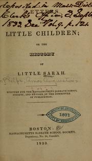 Cover of: Letters to little children