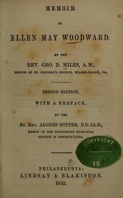 Memoir of Ellen May Woodward by George D. Miles