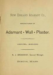 New England Adamant Co., manufacturers of Adamant wall plaster by New England Adamant Co