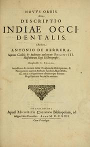 Cover of: Novus Orbis, sive, Descriptio Indiae Occidentalis by Antonio de Herrera y Tordesillas