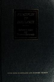 Cover of: Principles of insurance by Robert Irwin Mehr