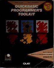 Cover of: QuickBASIC programmer's toolkit by Tom Rugg