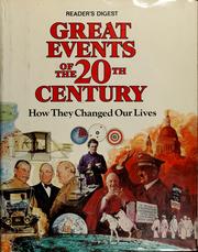 Cover of: Reader's Digest Great Events of the 20th century by Reader's Digest Association