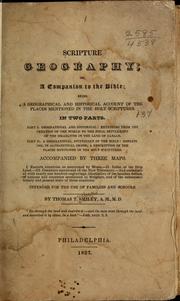 Cover of: Scripture geography by Smiley, Thomas T.