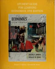 Cover of: Student guide for learning economics: to accompany Byrns/Stone Economics, sixth edition