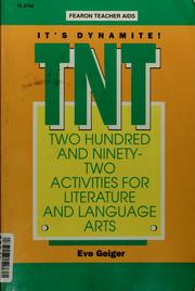 Cover of: TNT: Two Hundred and Ninety-Two Activities for Literature and Language Arts